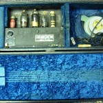 Amplifier and speaker built into case